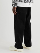 Stussy - Garment-Dyed Cotton-Canvas Trousers - Black