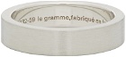 Le Gramme Silver Brushed 'Le 7 Grammes' Ribbon Ring