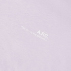 A.P.C. Men's A.P.C Item Logo T-Shirt in Violet