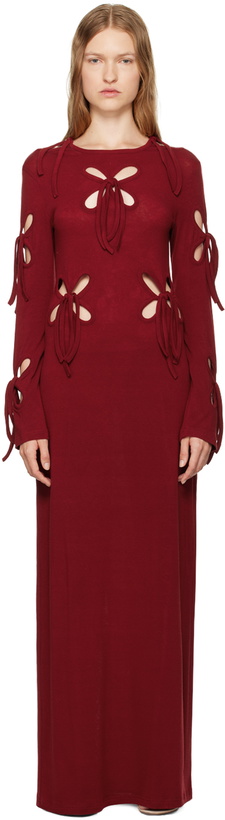 J.KIM Brown Polyester Midi Dress J.KIM J.KIM Brown Polyester Midi Dress J.KIM