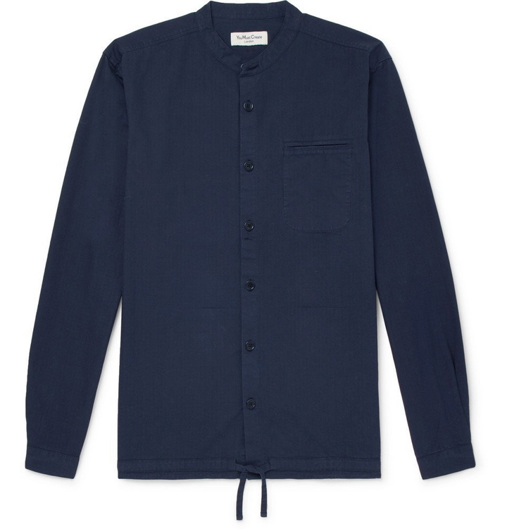 Photo: YMC - Beach Grandad-Collar Cotton-Ripstop Shirt - Men - Navy