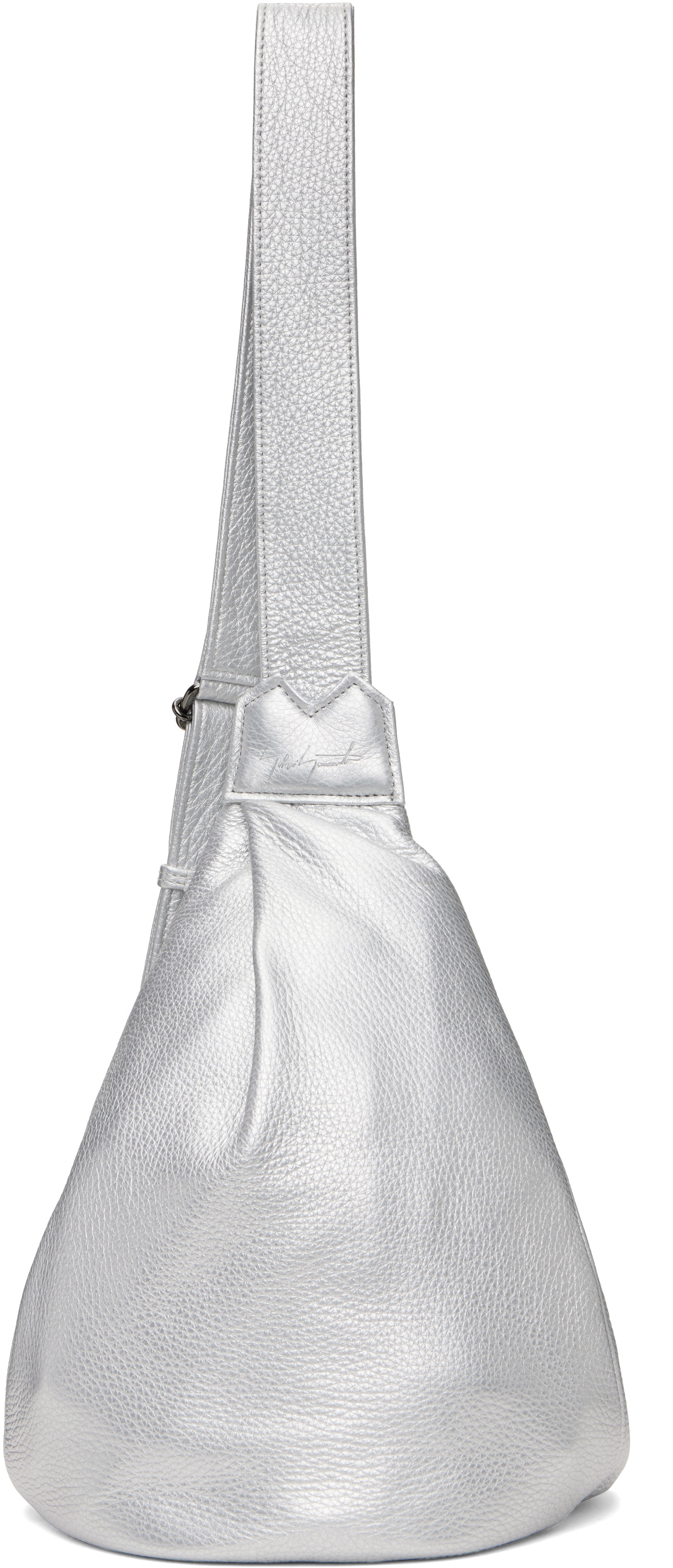 YOHJI YAMAMOTO Silver Small Y Crossbody Bag Yohji Yamamoto