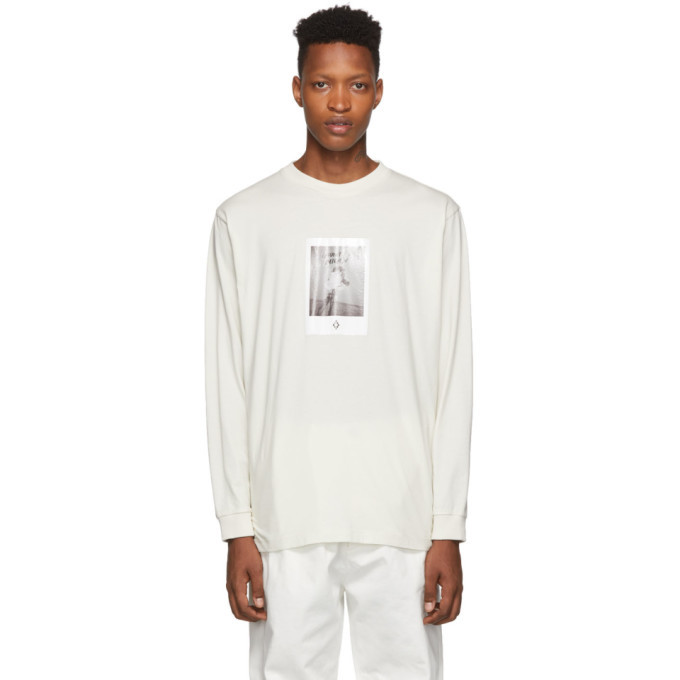 Photo: Marcelo Burlon County of Milan Beige Rose Square Long Sleeve T-Shirt