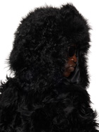 Moose Knuckles Black Efna Shearling Pilot Hat