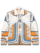 BODE - Gloucester Convertible-Collar Crocheted Cotton Overshirt - Multi