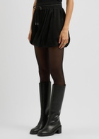 Helmut Lang Bubble Satin Mini Skirt Black