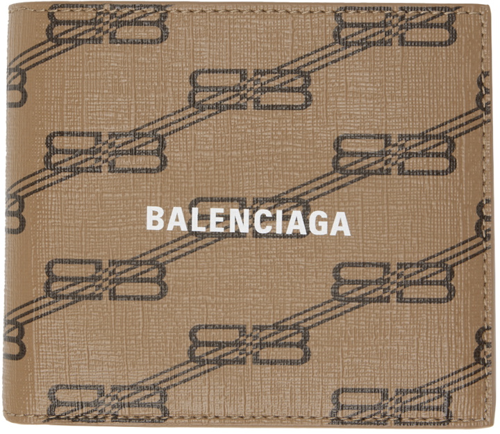 Photo: Balenciaga Beige Signature BB Monogram Wallet