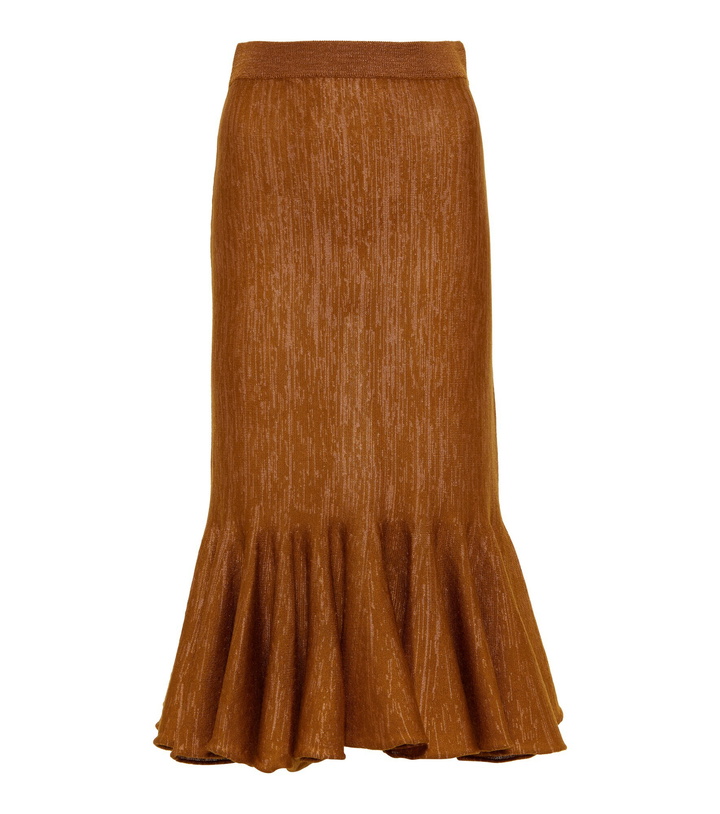 Photo: Dries Van Noten - Wool-blend midi skirt