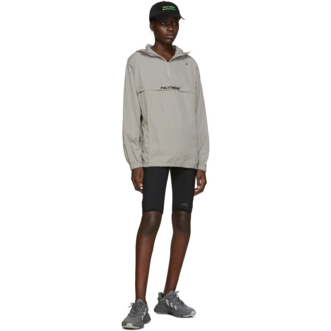Polythene* Optics Grey Half-Zip Windbreaker Jacket