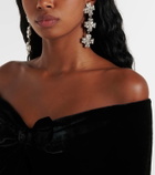 Alessandra Rich Crystal-embellished clip-on earrings