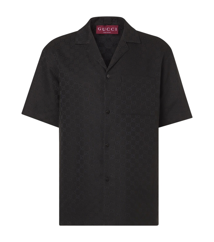 Photo: Gucci GG Canvas linen-blend bowling shirt