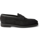 George Cleverley - Capri Suede Penny Loafers - Men - Black