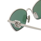Loewe Eyewear Anagram Cat Eye Sunglasses in Silver 