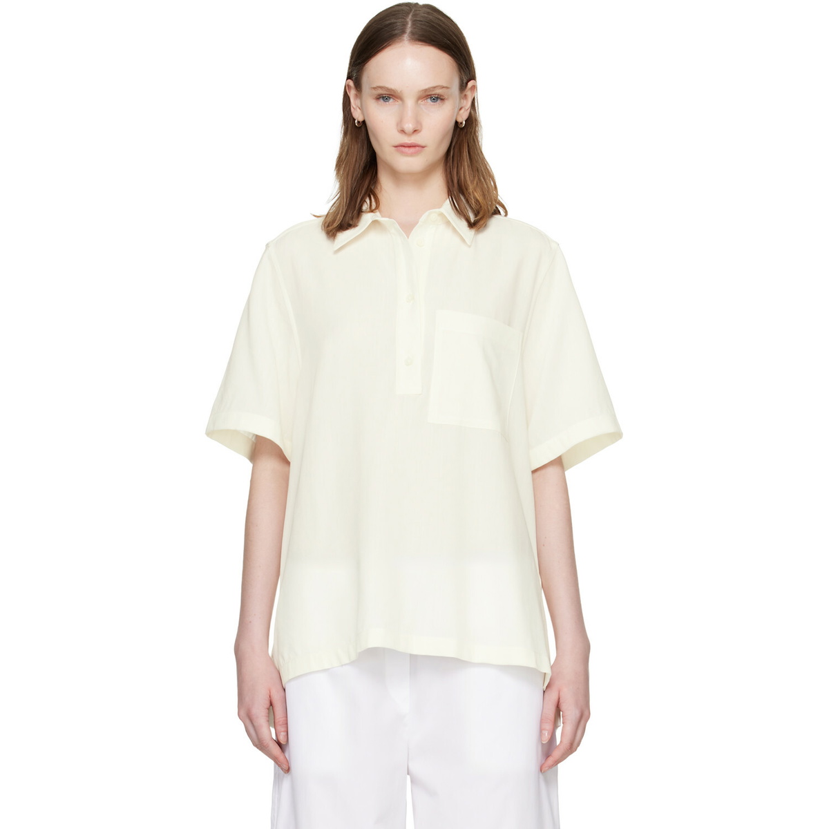 TOTEME Off-White Fluid Polo