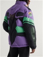 UNDERCOVER - Neon Genesis Evangelion Oversized Colour-Block Quilted Shell Down Jacket - Purple