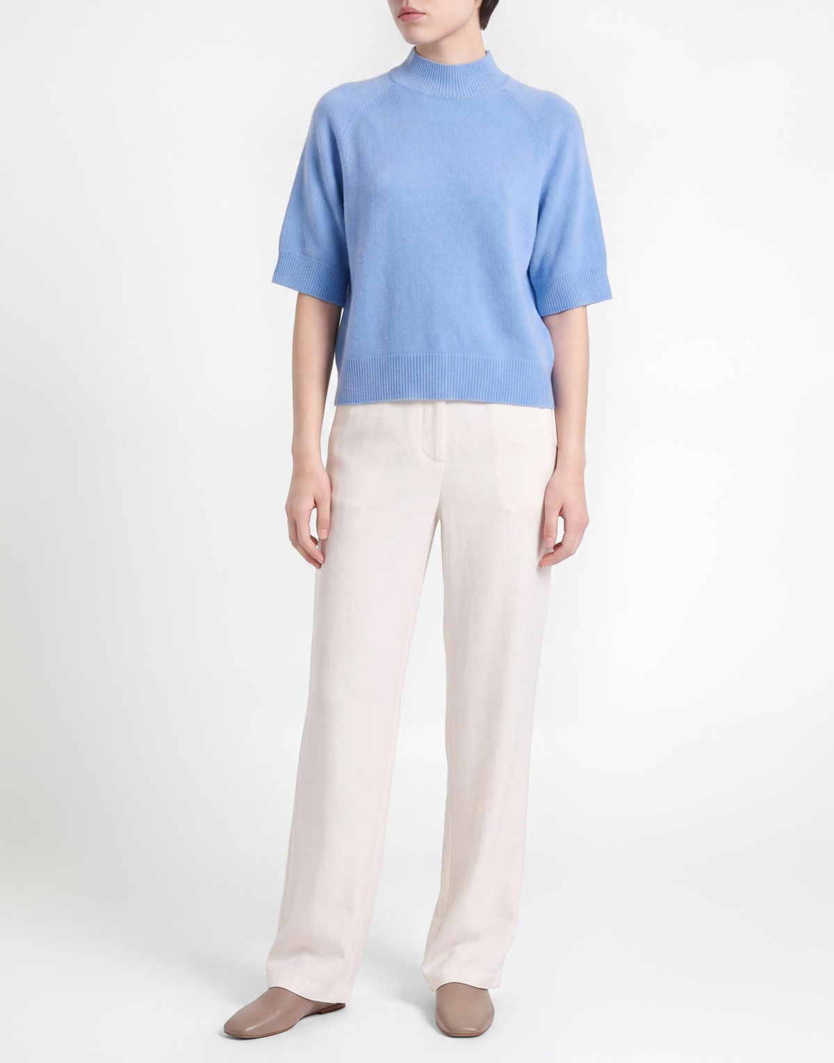 Manila Grace Womens Turtleneck Light in Blue