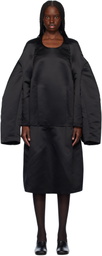 Comme des Garçons Black Satin Thick Midi Dress