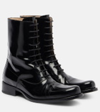 The Row Kai leather lace-up boots
