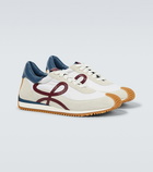 Loewe Flow Runner suede-trimmed sneakers
