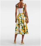 Dolce&Gabbana Floral cotton midi skirt