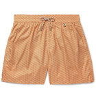 Loro Piana - Mid-Length Printed Swim Shorts - Orange