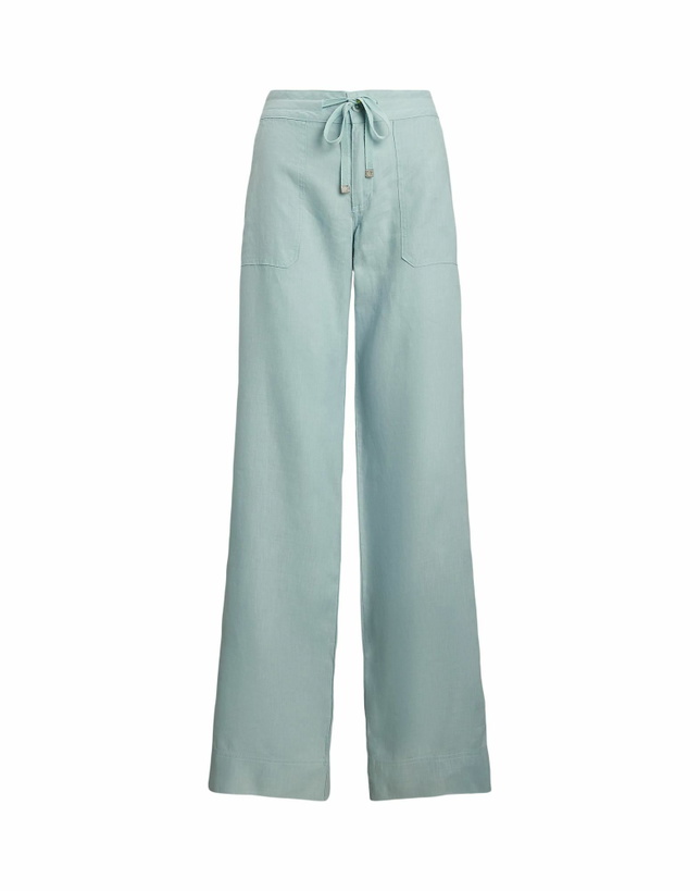Photo: Lauren Ralph Lauren Linen Wide-leg Pant Womens Pants Sky in Blue