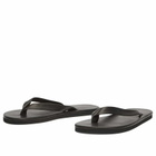 Auralee Women's Soft Leather Flip-Flops in Black