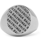 Balenciaga - Logo-Engraved Silver-Tone Signet Ring - Silver
