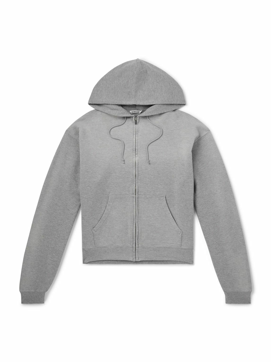 AURALEE Beige Double Cloth Heavy Pile Zip Hoodie Auralee