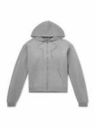 Auralee - Product Dyed Pima Cotton Zip-Up Hoodie - Gray