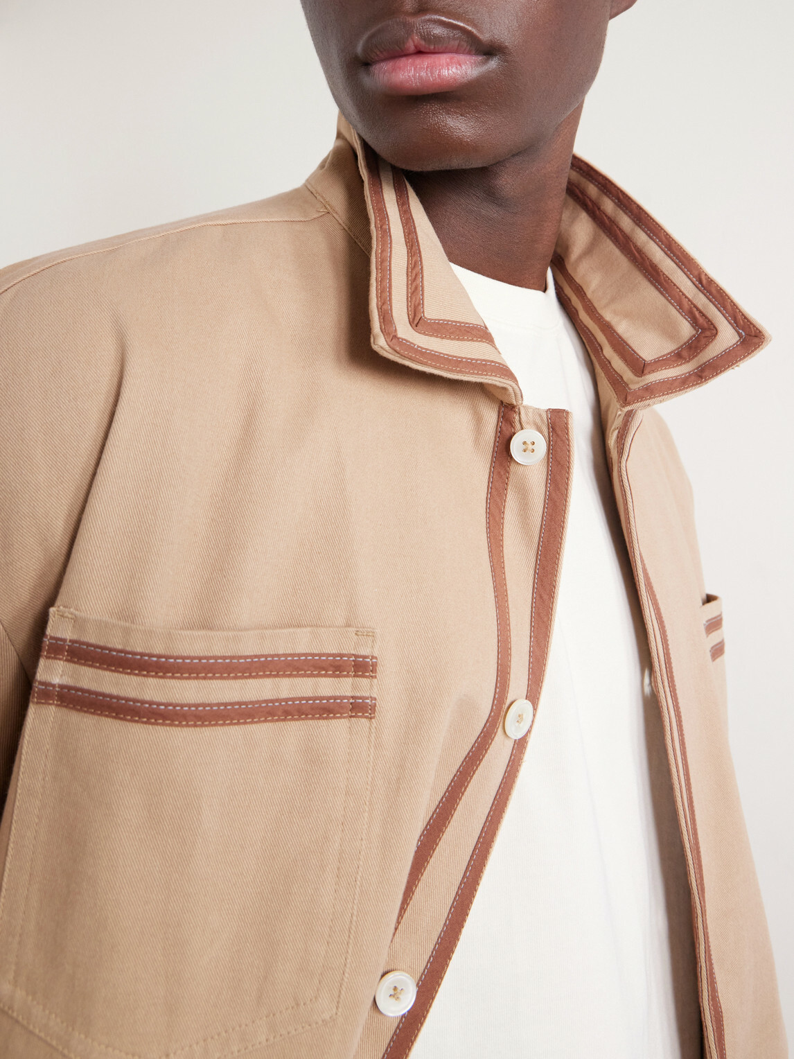 BODE - Canteen Cotton-Twill Overshirt - Neutrals