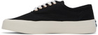 Maison Kitsuné Black Canvas Laced Sneakers