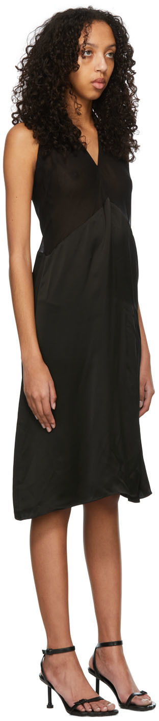 Maximilian Davis Black Viscose Midi Dress