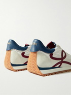 LOEWE - Flow Runner Leather-Trimmed Suede and Shell Sneakers - White