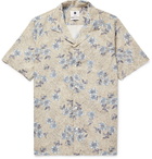 NN07 - Miyagi Camp-Collar Printed Cotton Shirt - Beige