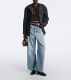 Ganni Belted wool and cashmere-blend blazer
