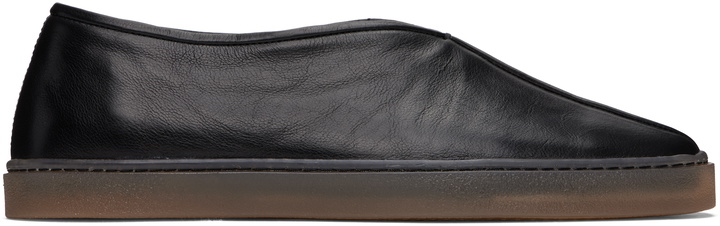 Photo: LEMAIRE Black Linoleum Piped Loafers