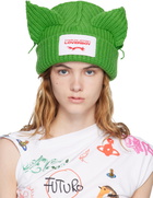 Charles Jeffrey LOVERBOY Green Chunky Ears Beanie