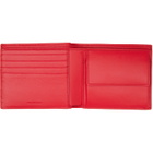 Balenciaga Red Cash Square Folded Coin Wallet