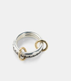 Spinelli Kilcollin Enzo SG Noir sterling silver and 18kt gold linked rings with black diamonds