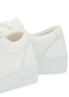 Jude Llow Nico Panelled Grained Leather Sneakers White