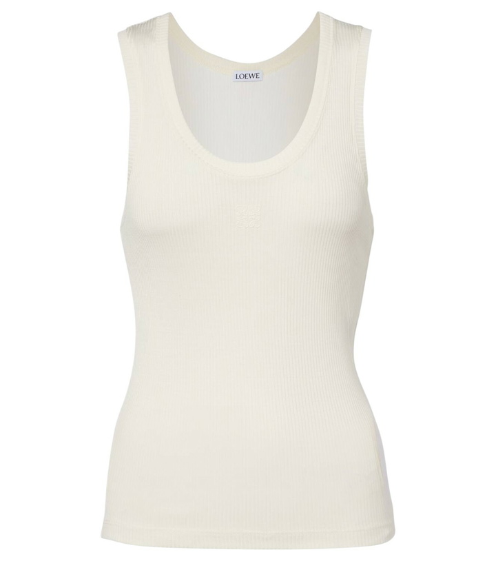 Photo: Loewe Anagram ribbed-knit silk tank top