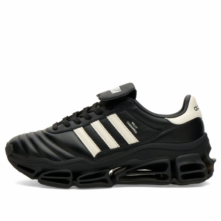 Photo: Adidas x Willy Chavarria Megaride Copa Sneaker in Core Black/Off White/Core Black