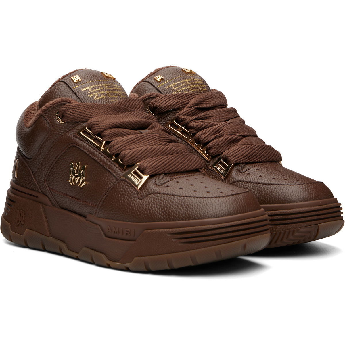 AMIRI Brown Metallic MA-1 Sneakers