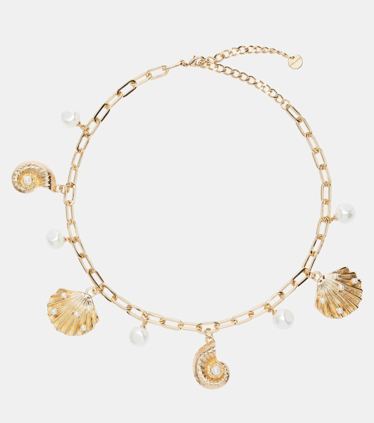 Self-Portrait Embellished 18kt gold-plated necklace