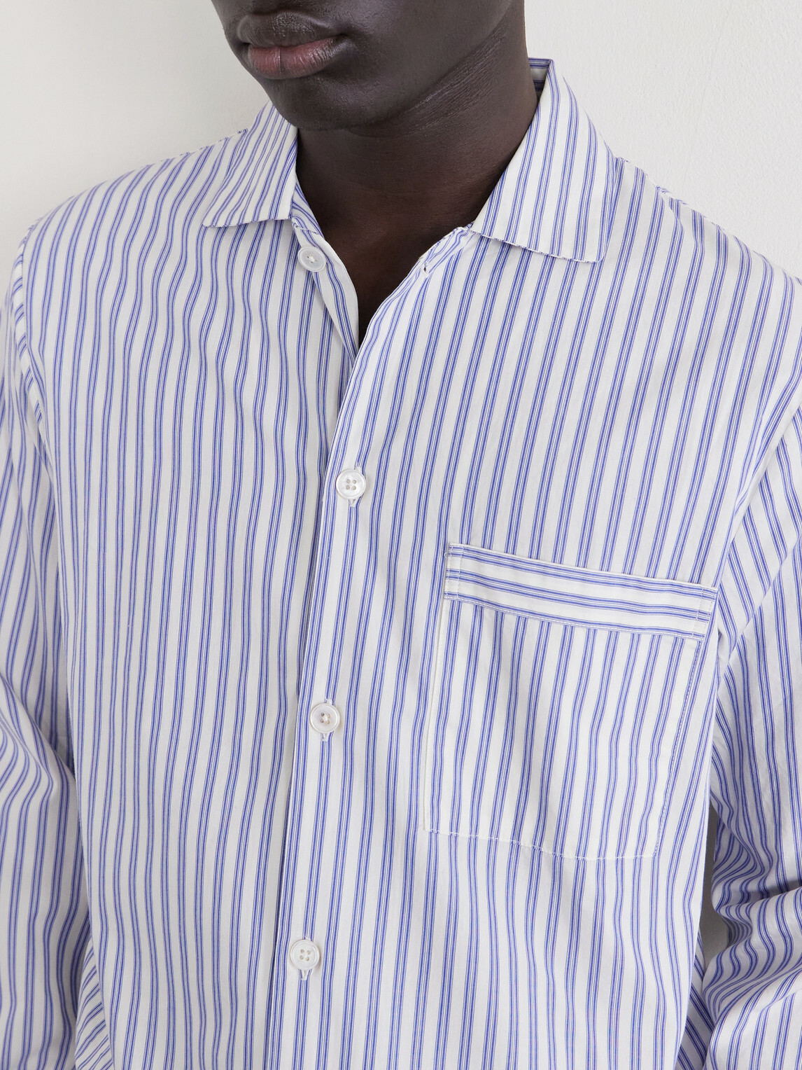 TEKLA - Striped Organic Cotton-Poplin Pyjamas - Gray