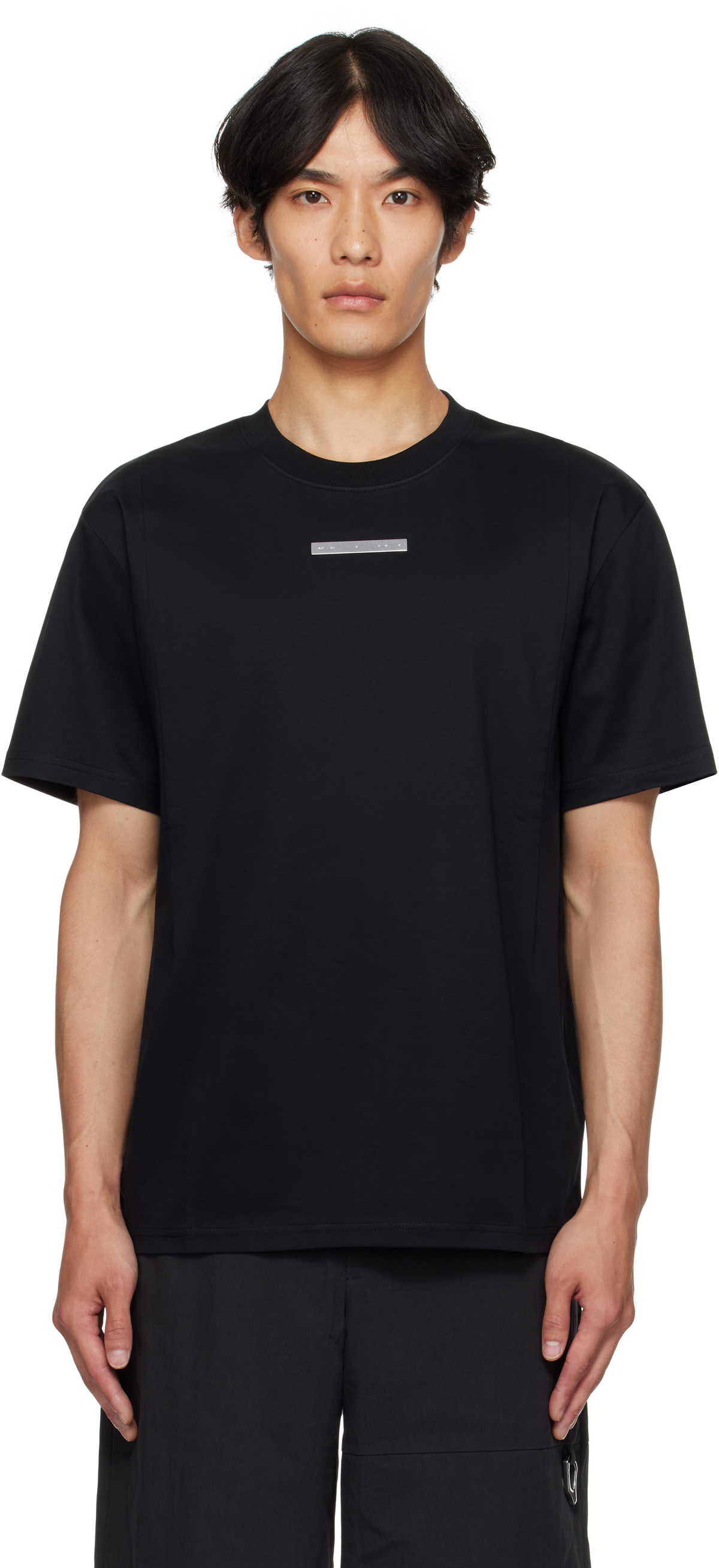 【HELIOT EMIL】ブラック Tephra Tシャツ　black 黒　46 HELIOT EMIL Black Tephra T-Shirt Heliot Emil