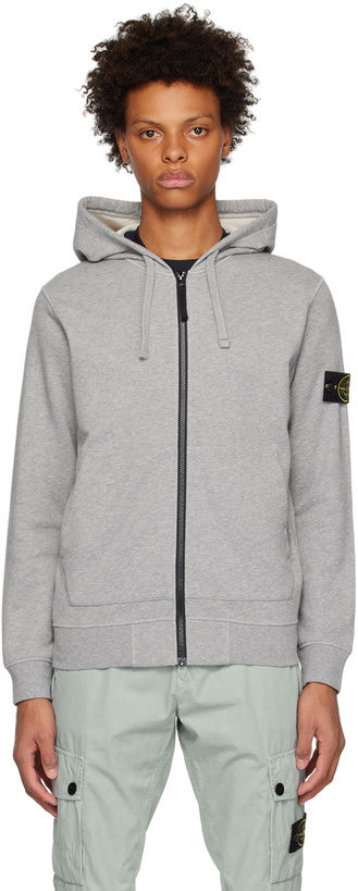 Photo: Stone Island Gray Patch Hoodie