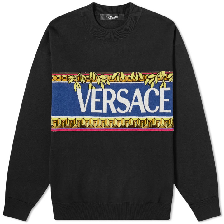 Photo: Versace Logo Crew Knit
