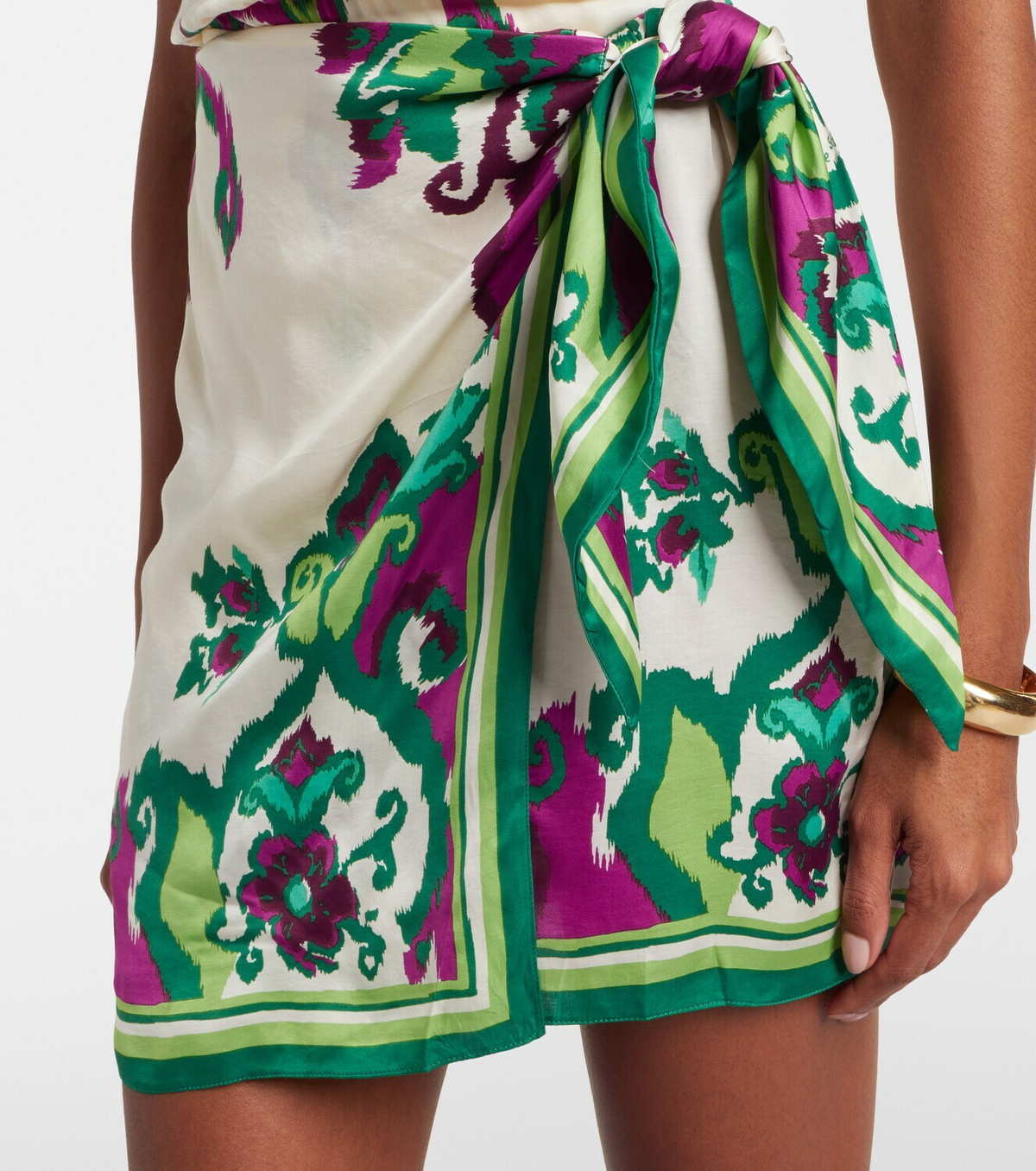 Poupette St Barth Aya printed halterneck minidress